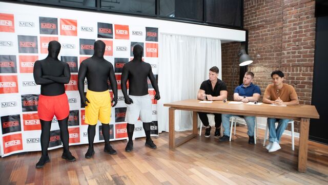 Men.Com - Heath Halo and Luca Knight fuck on a wodden table