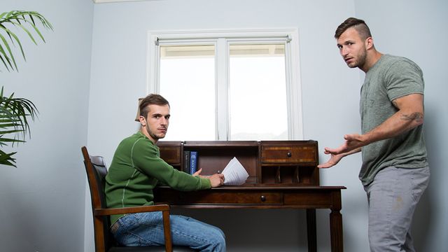 Nextdoor Buddies - Donte Thick and Nicholas Ryder fuck instead of filing taxes