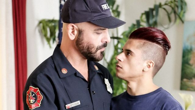 Icon Male - Sexy firefighter Adam Russo fucks Latin twink Armond Rizzo