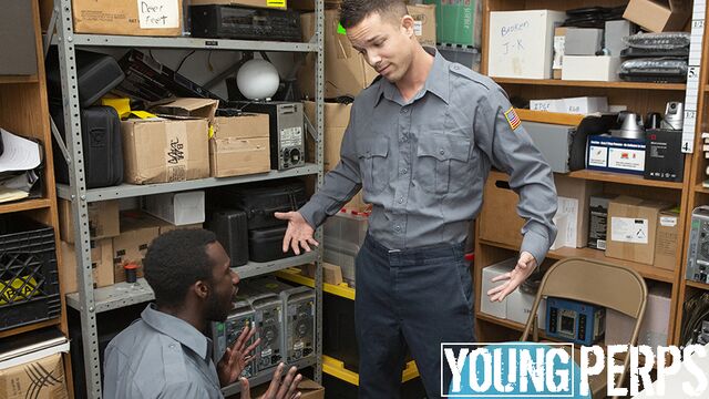 Young Perps - Kinky cops Parker Payne and Nic Sahara fuck in the backroom