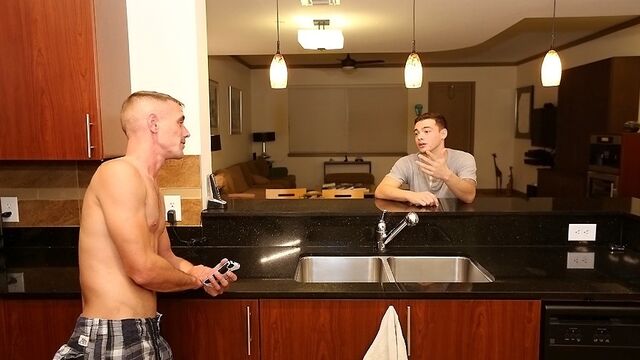 Reality Dudes - Quick kitchen ass fuck with Brett Bradley and Trevor Spade