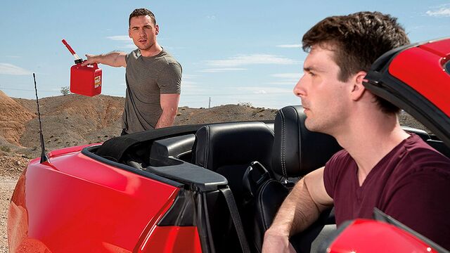 Falcon Studios - Crazy hot anal sex with travelers Dustin Holloway and Fane Roberts