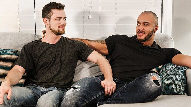 Men.Com - Polygamous hotties Kurtis Wolfe and Jason Vario fucking hard here