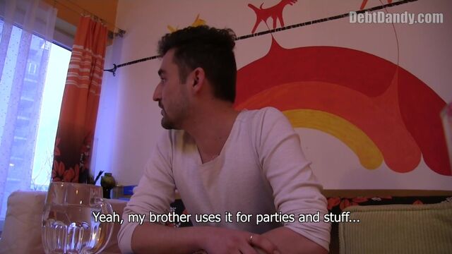 Bigstr - Horny hottie in debt has to offer his tight butt