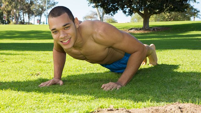 Sean Cody - Muscular ebony hottie jerks his BBC and cums profuesly